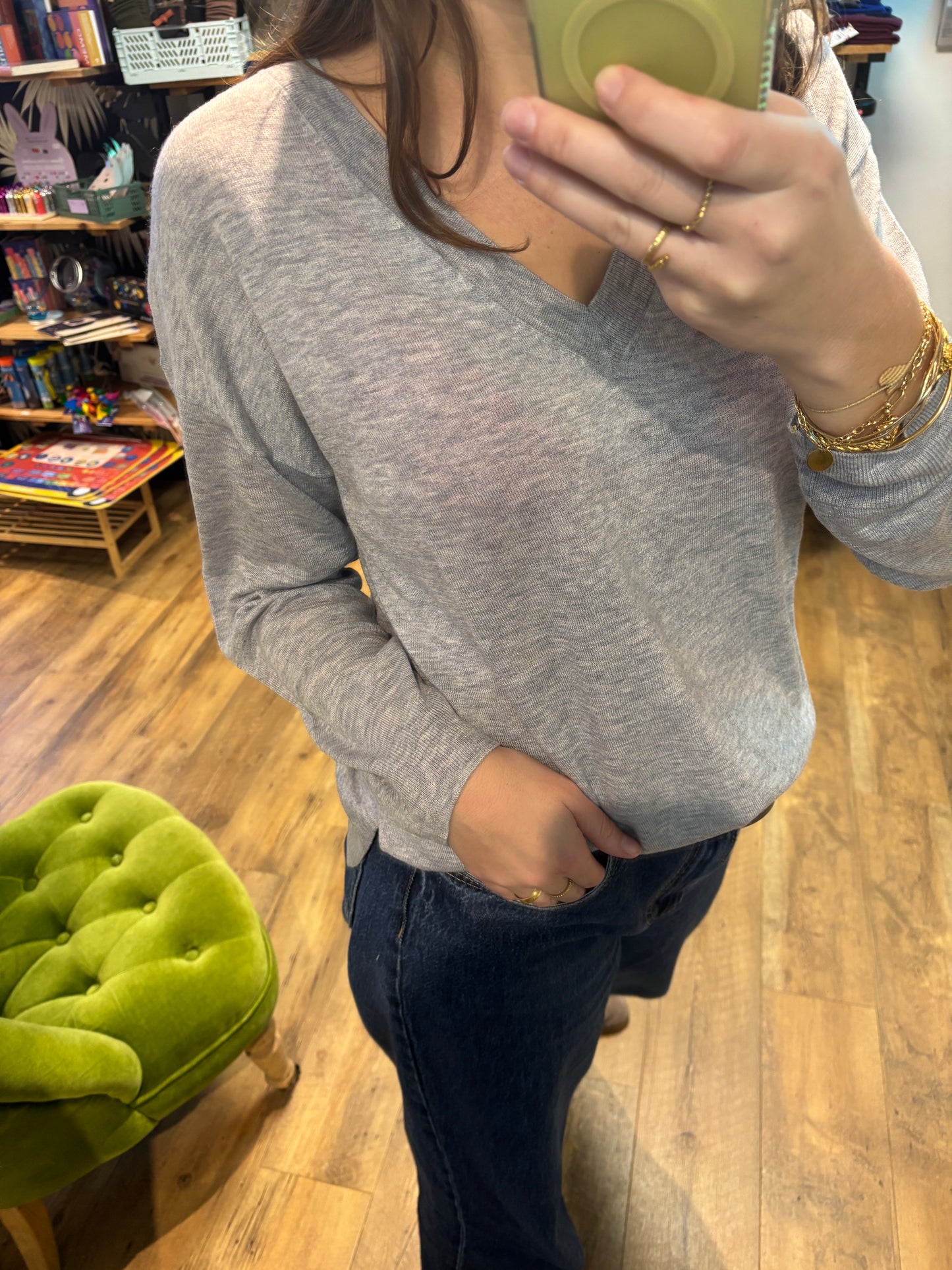 Pull GRIS CHINE - Melya