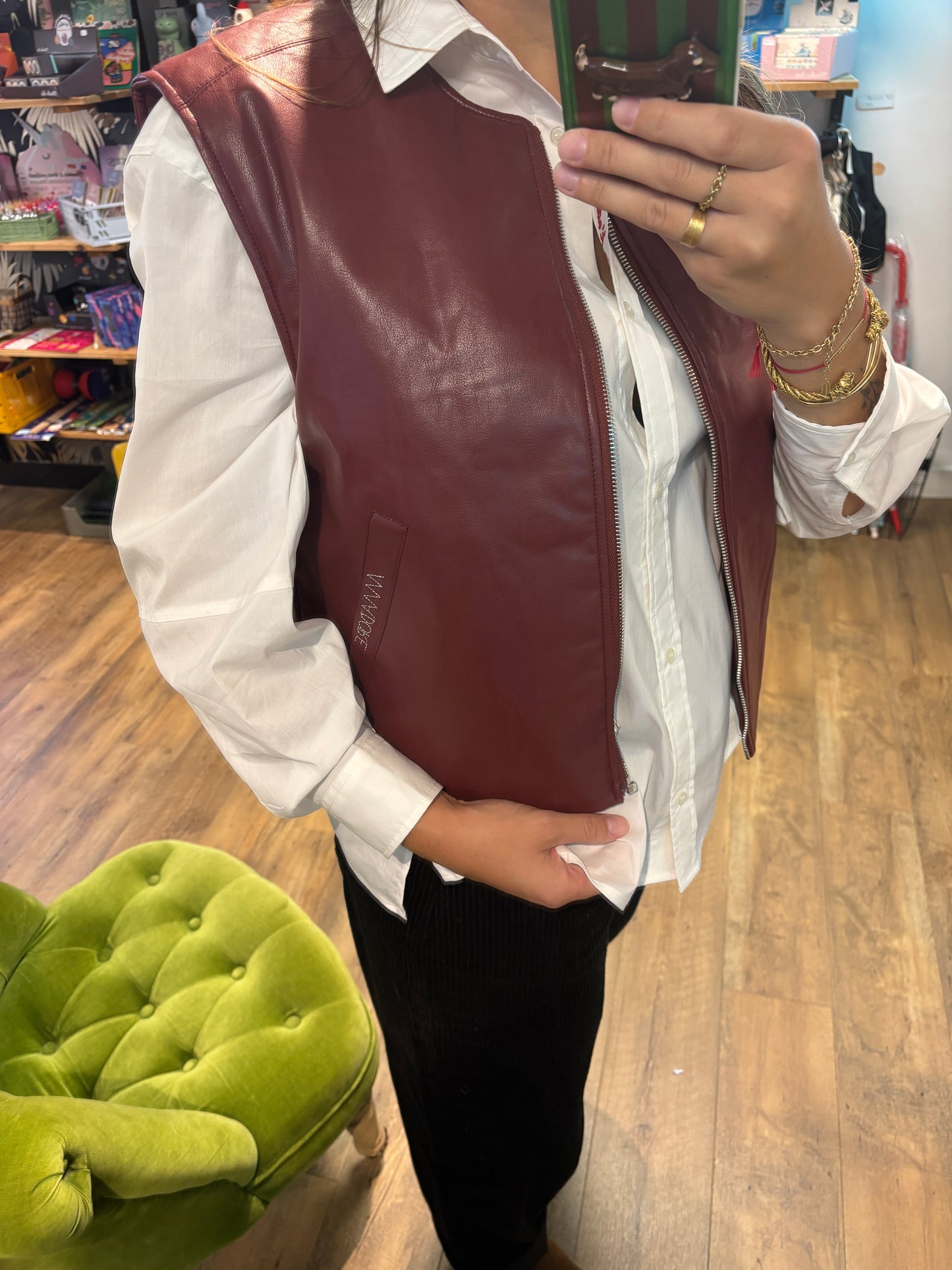 Veste reversible ROUGE - Cecile