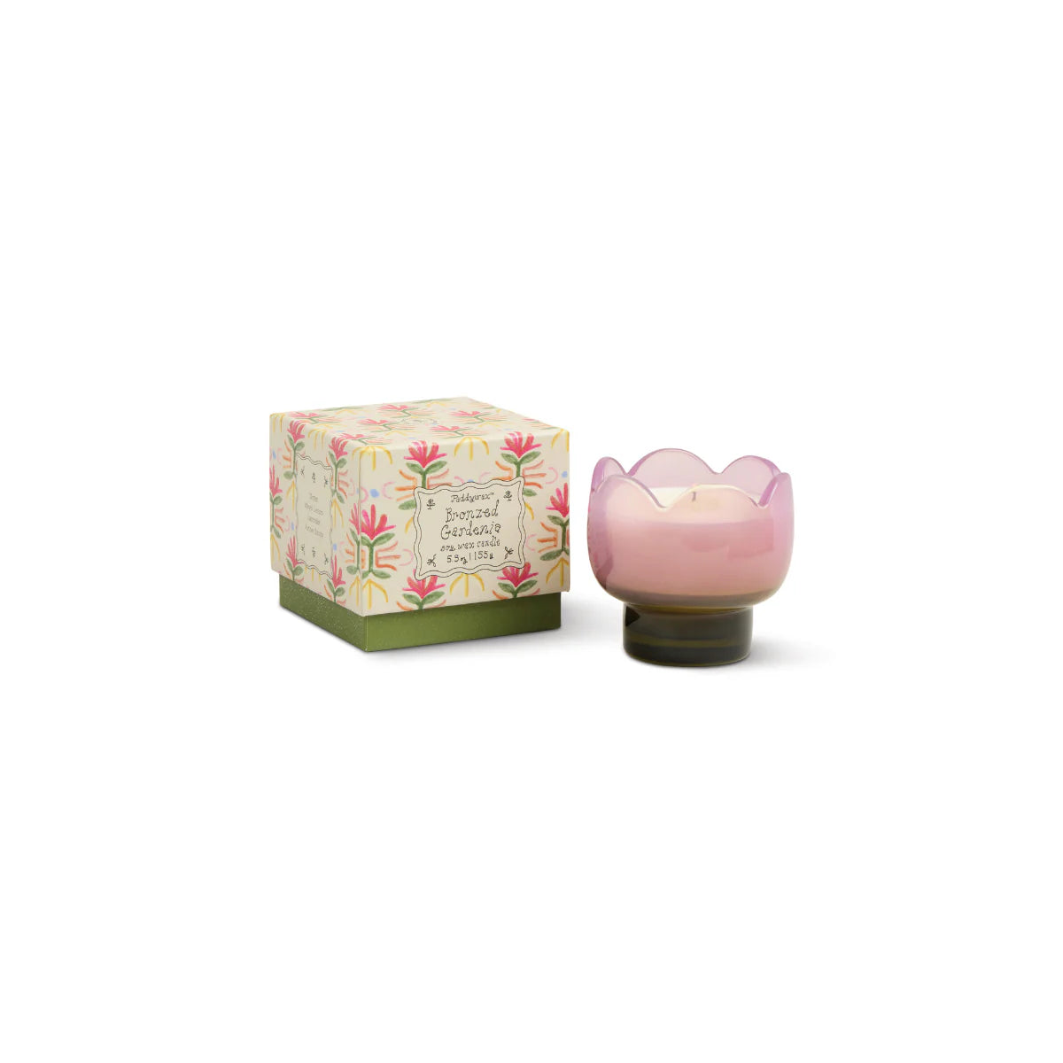 Bougie TULIPE - VIOLET & VERT