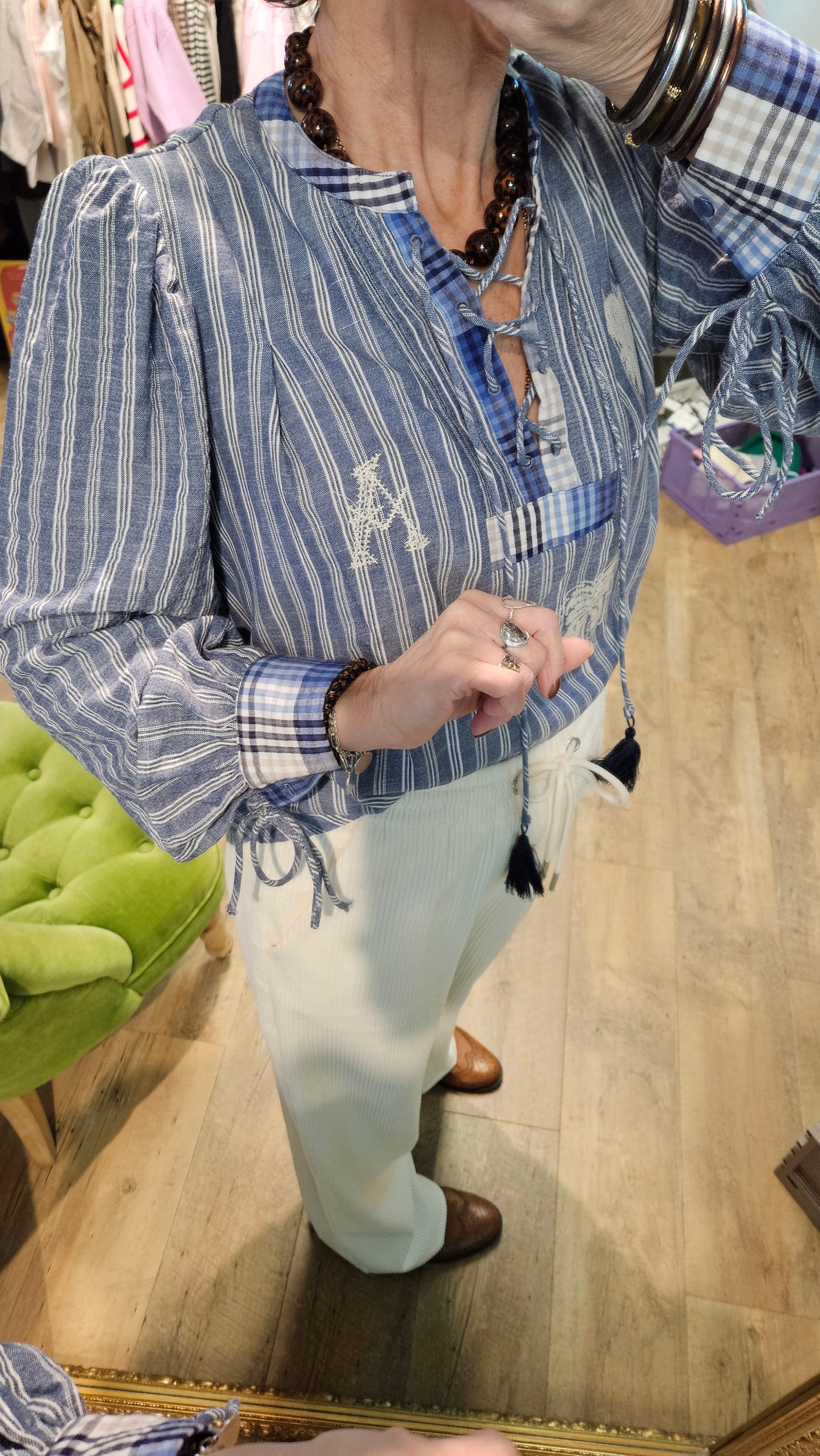 Chemise RAYURE BLEUE - Louna