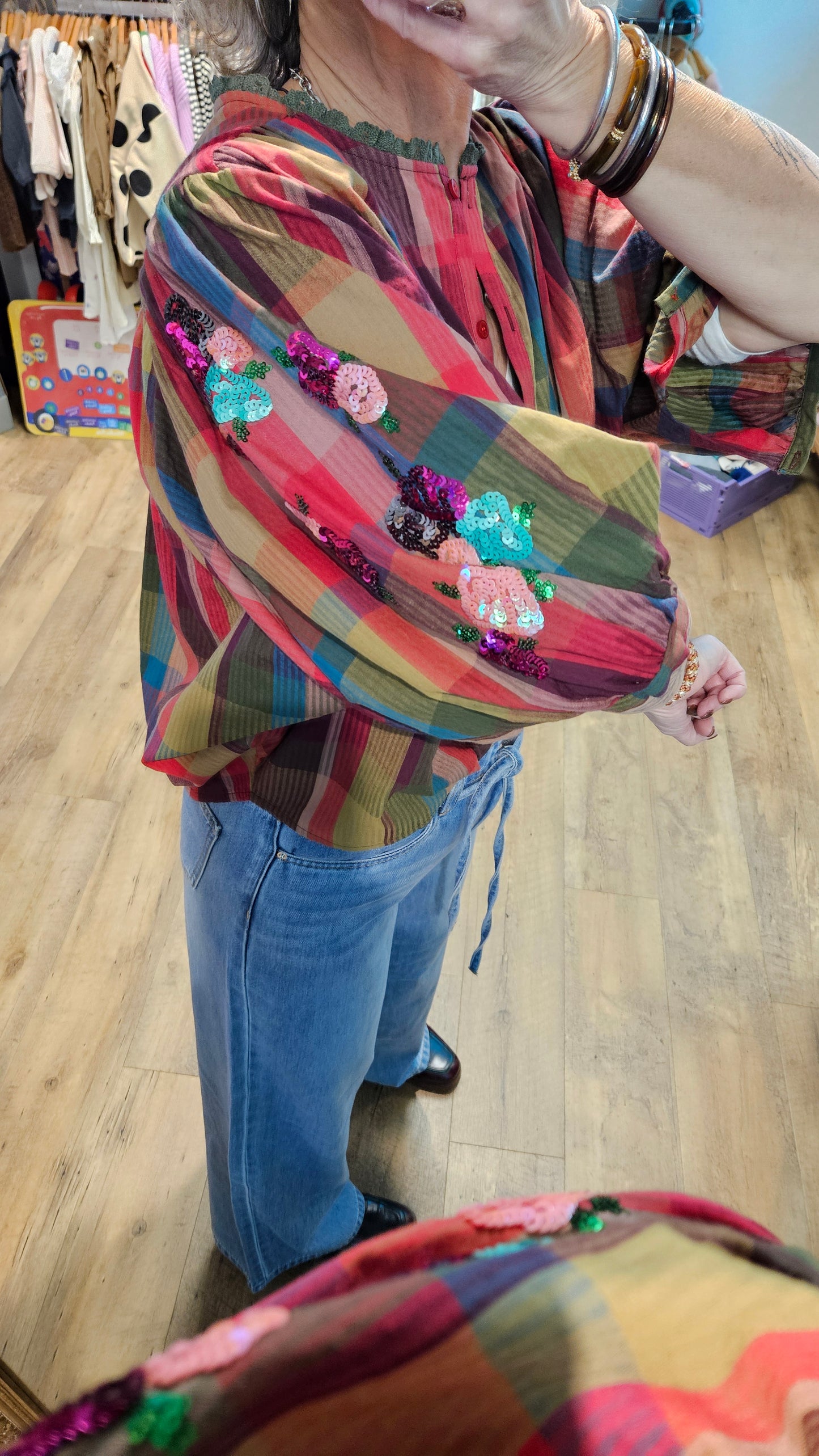 Chemise CARREAUX ROSE - Mara