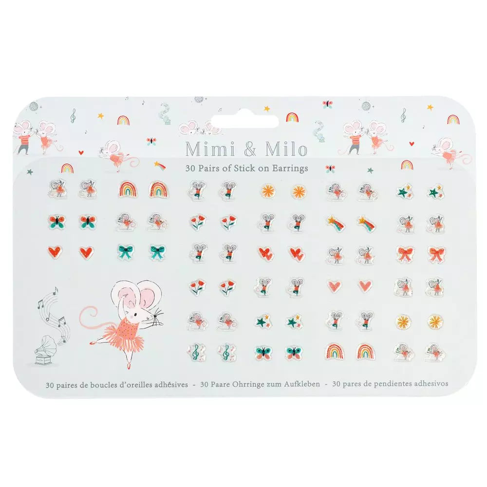 Boucles d'oreilles adhésives - Mimi et Milo