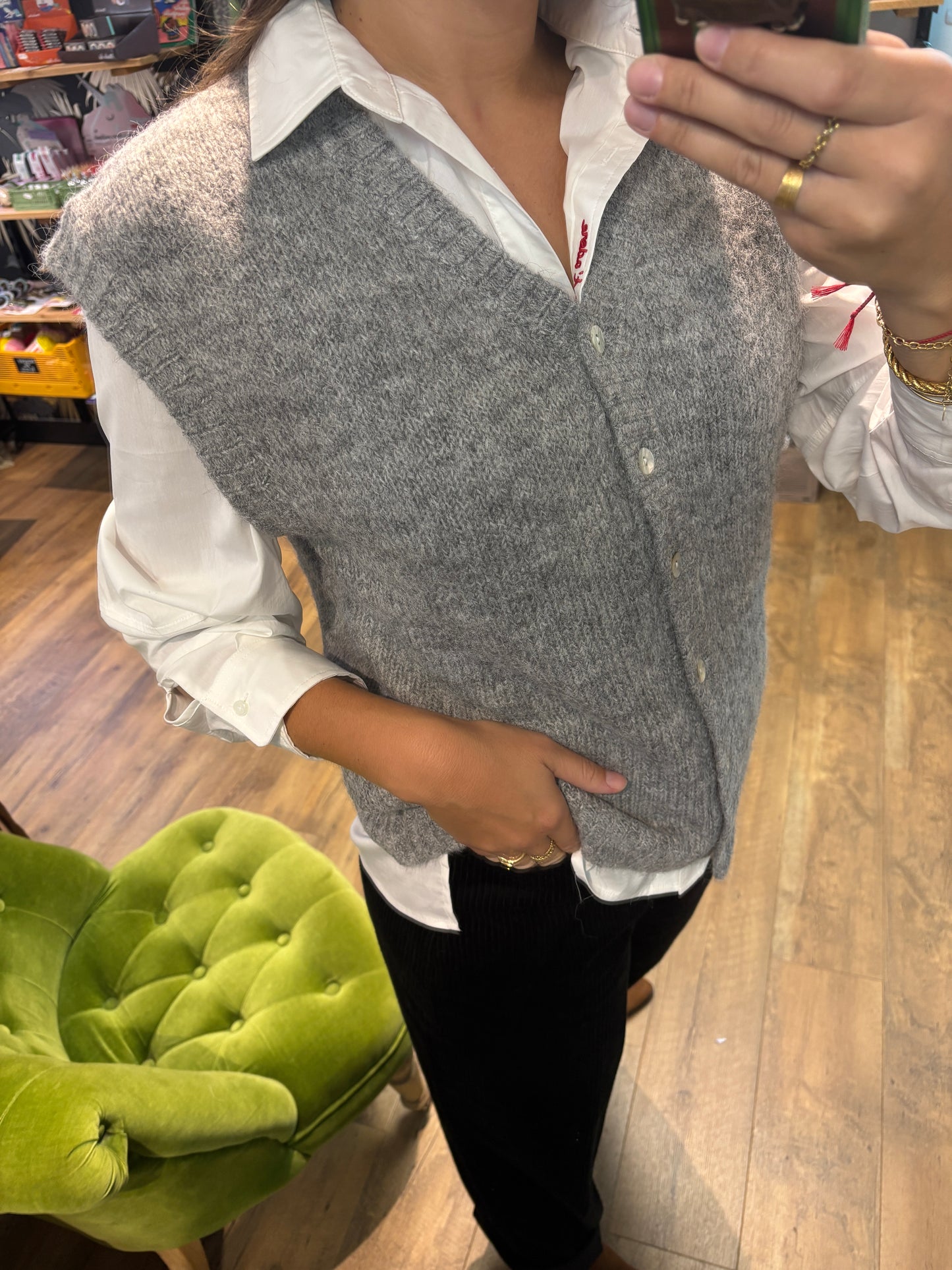 Gilet LIGHT GREY - Ihbelablue