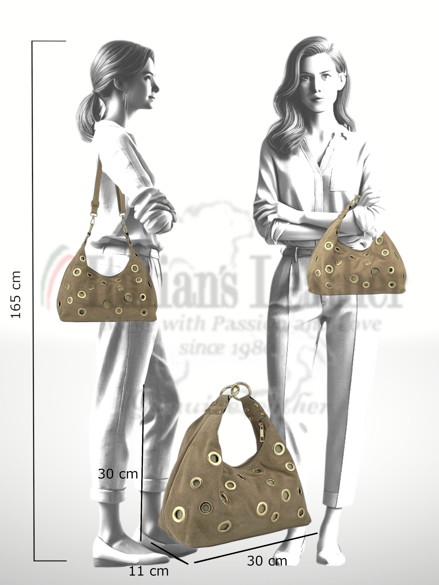 Sac en cuir suédé LIE DE VIN- Genesis