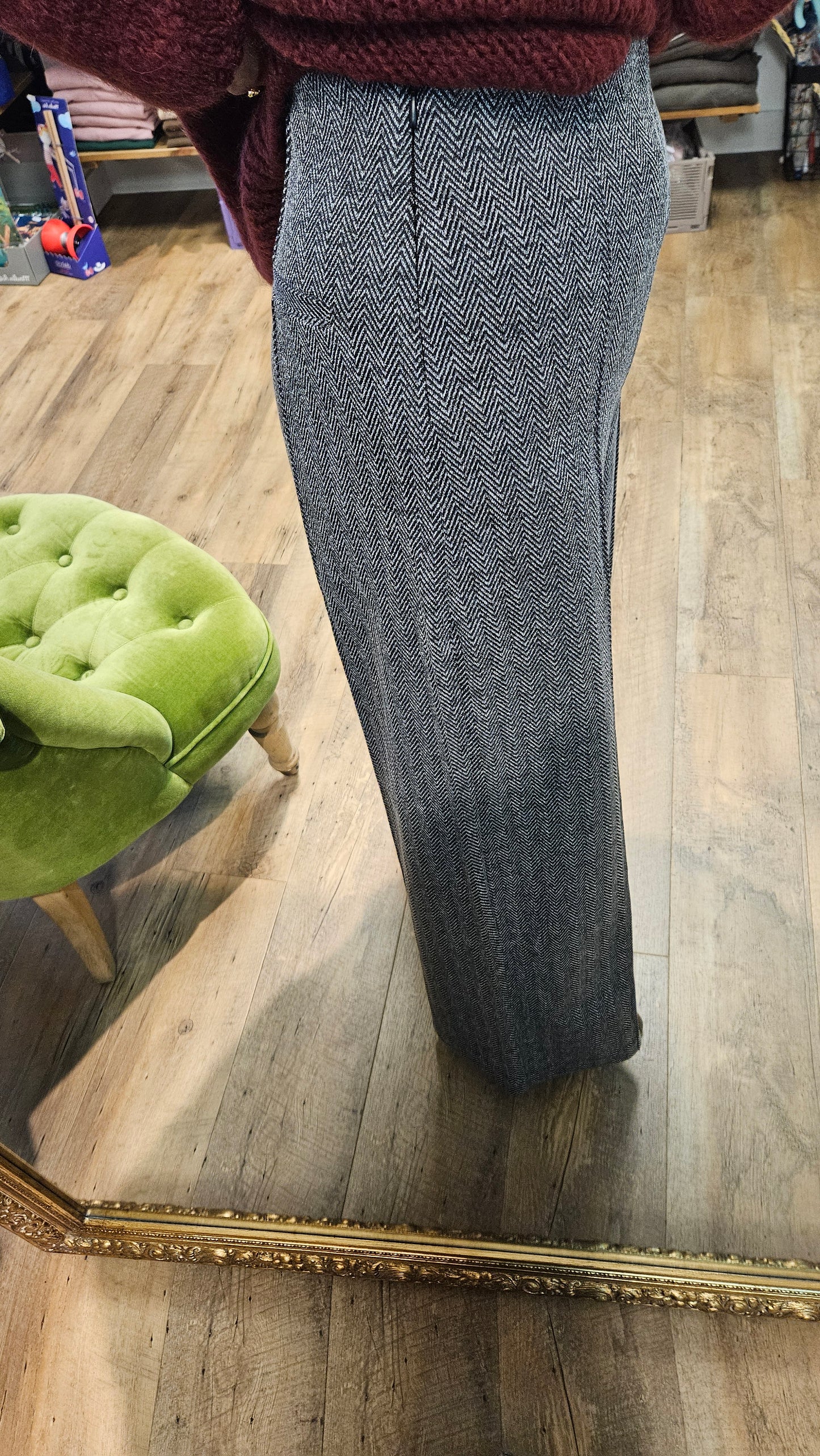 Pantalon BLACK/WHITE - Ihkate Jacquard