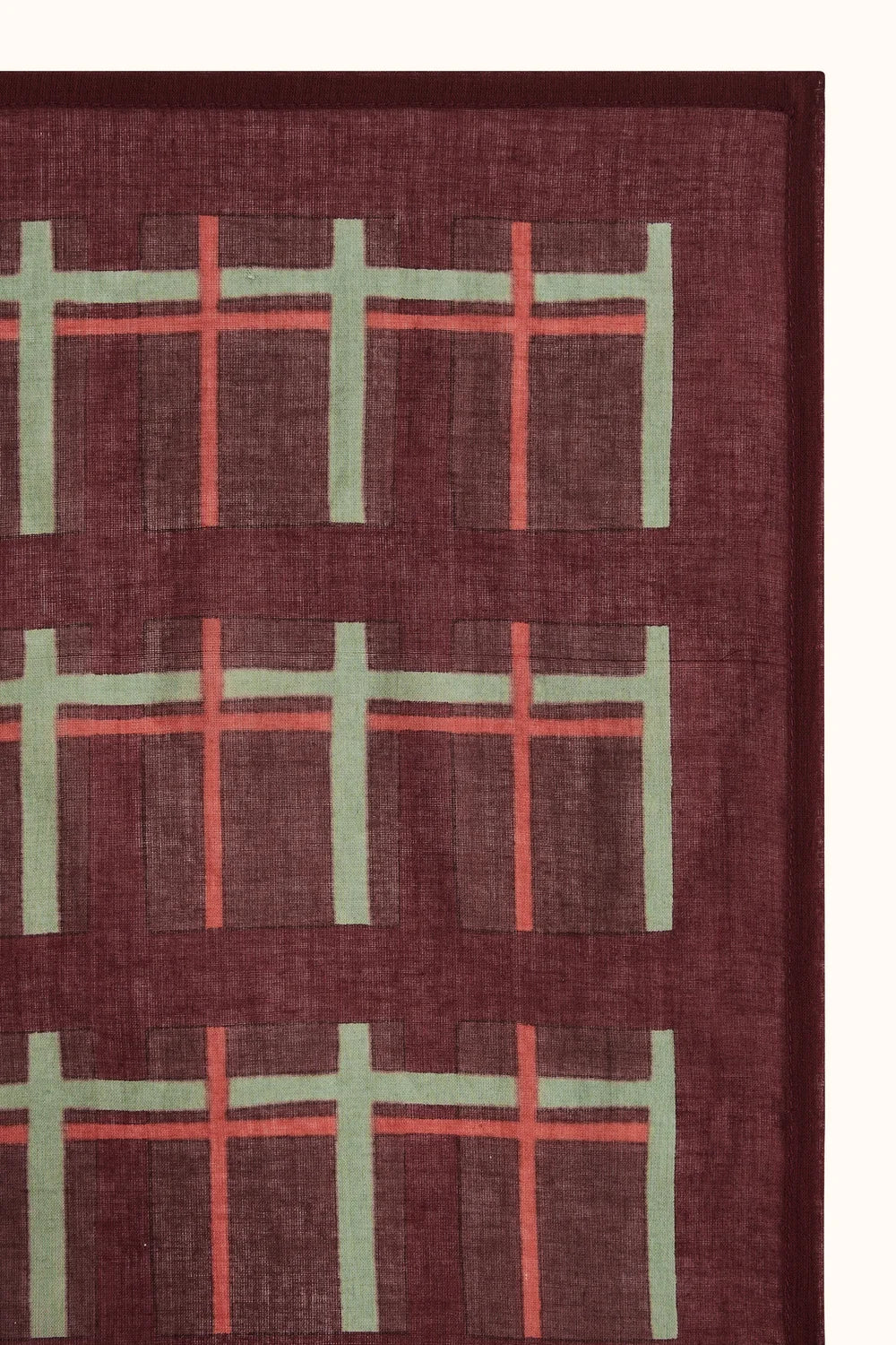 Foulard "Dupitta" TARTAN TAUPE - Apaches