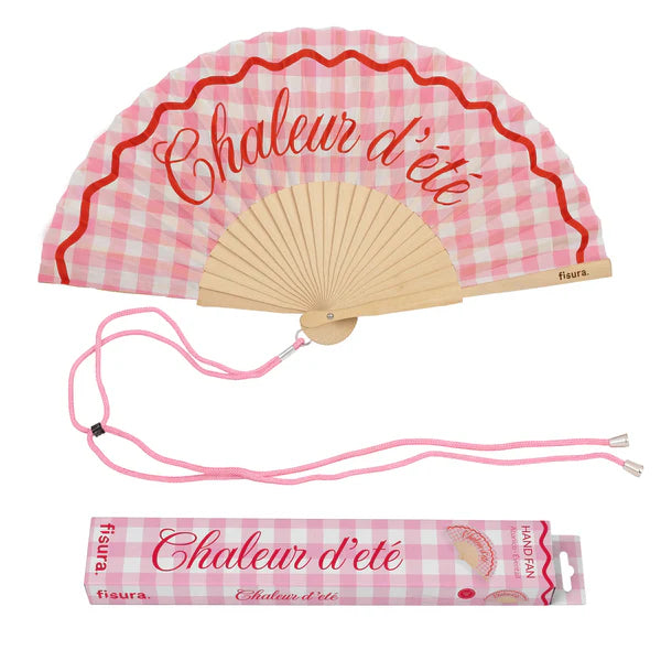 Eventail "CHALEUR D'ETE" - Rose