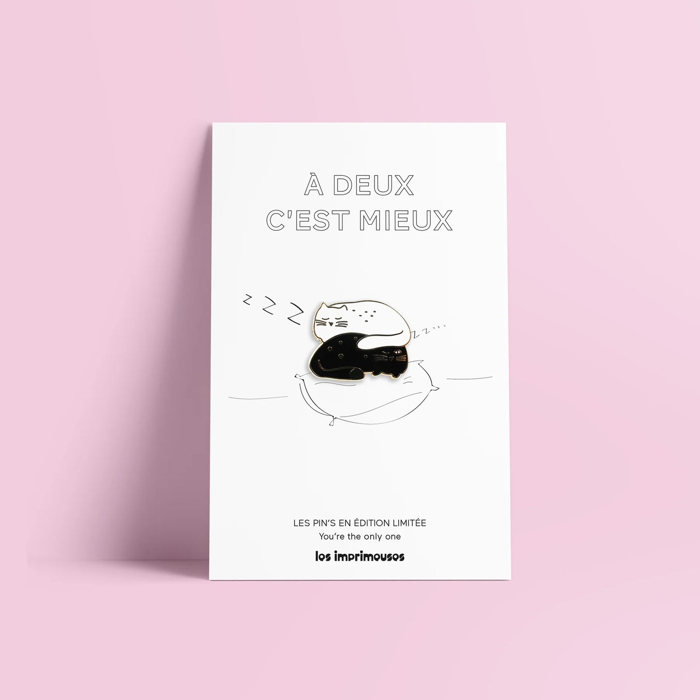 Pin’s Chat noir chat blanc - À deux c’est mieux