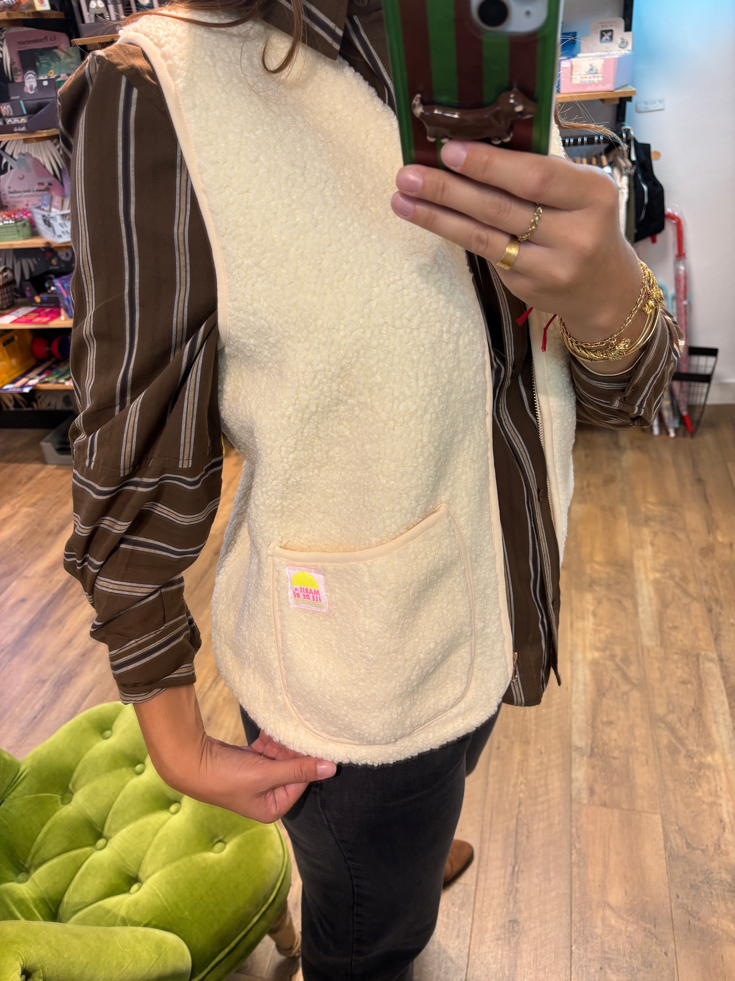 Veste sans manche ECRU - Lucien