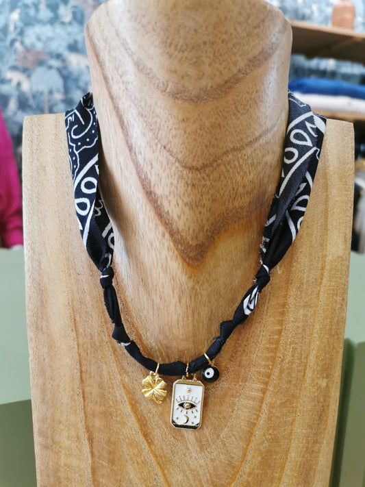 Collier BANDANA NOIR