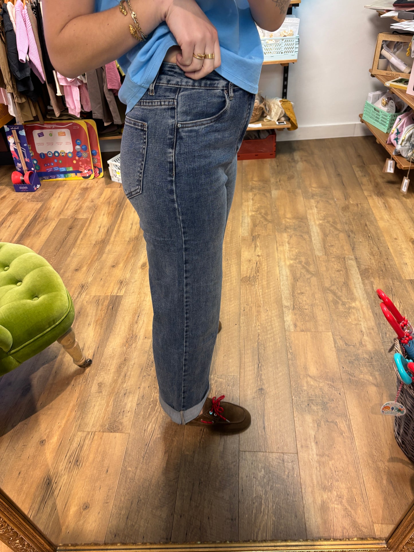 Jeans droit « Émilie » - Bleu