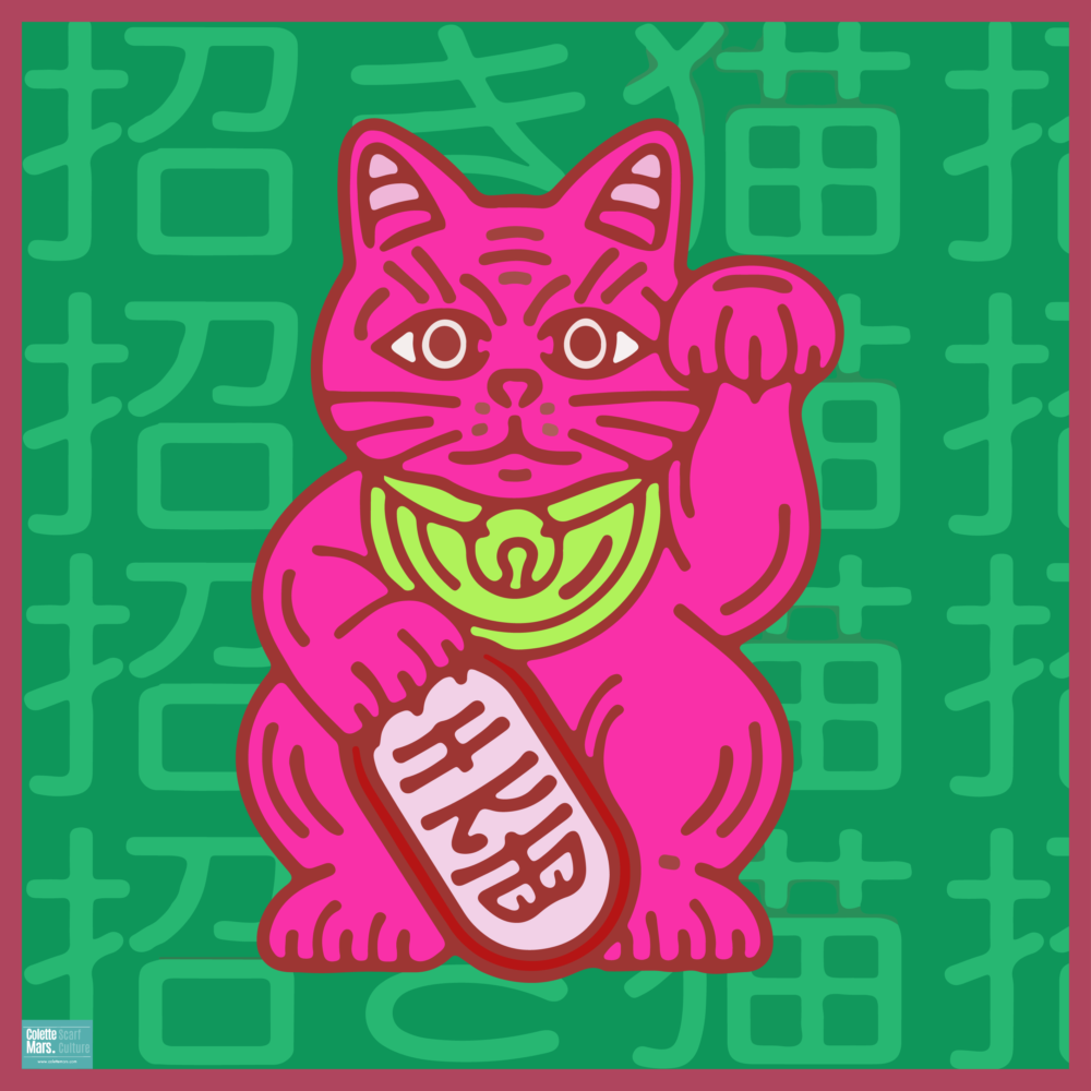 Foulard soie GREEN - Lucky You