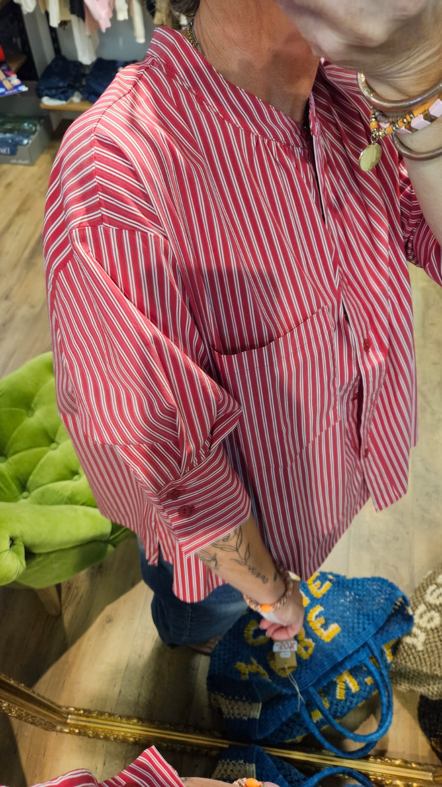 Chemise RAYURES ROUGE - Cyrielle