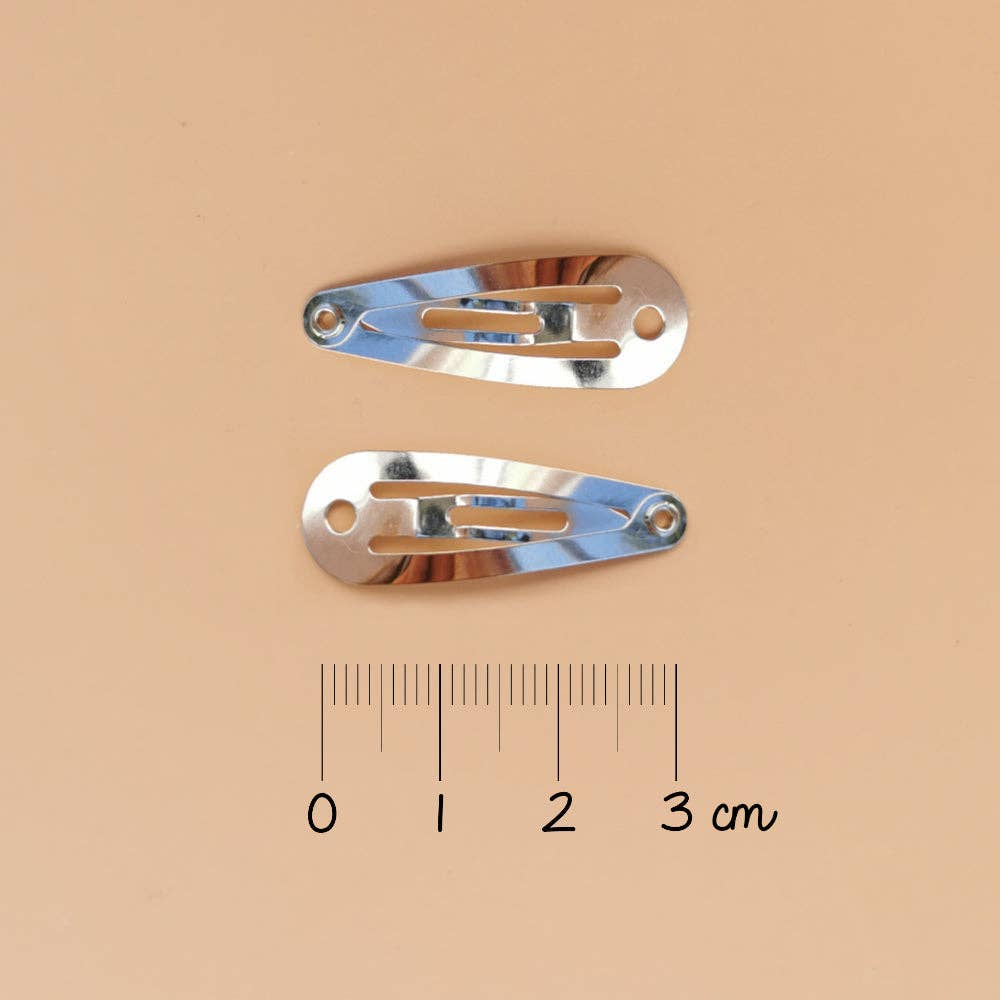 Barrettes mini pommes roses (paire)
