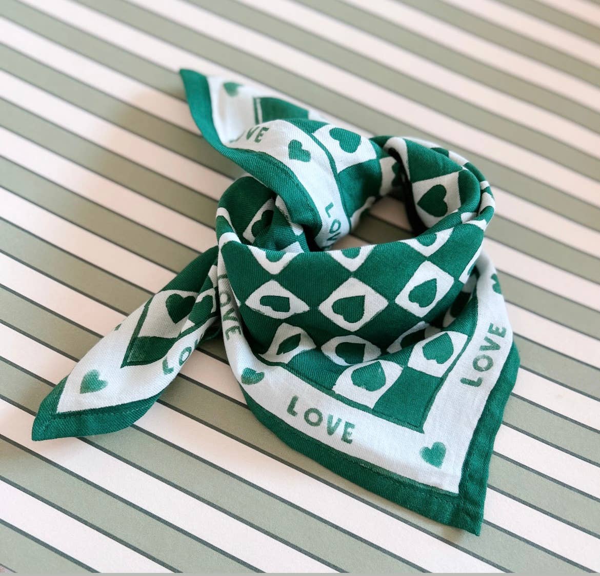 Foulard Bébé Enfant Coeur Sapin - 50 cm