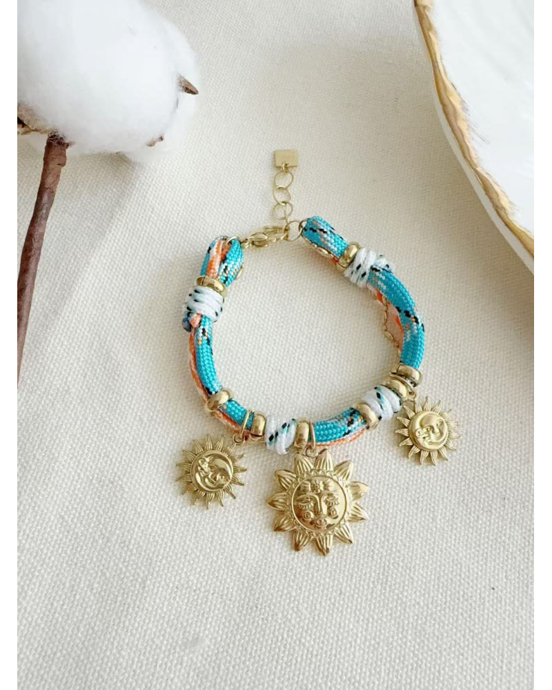 Bracelet cordons étoile de mer BLEU