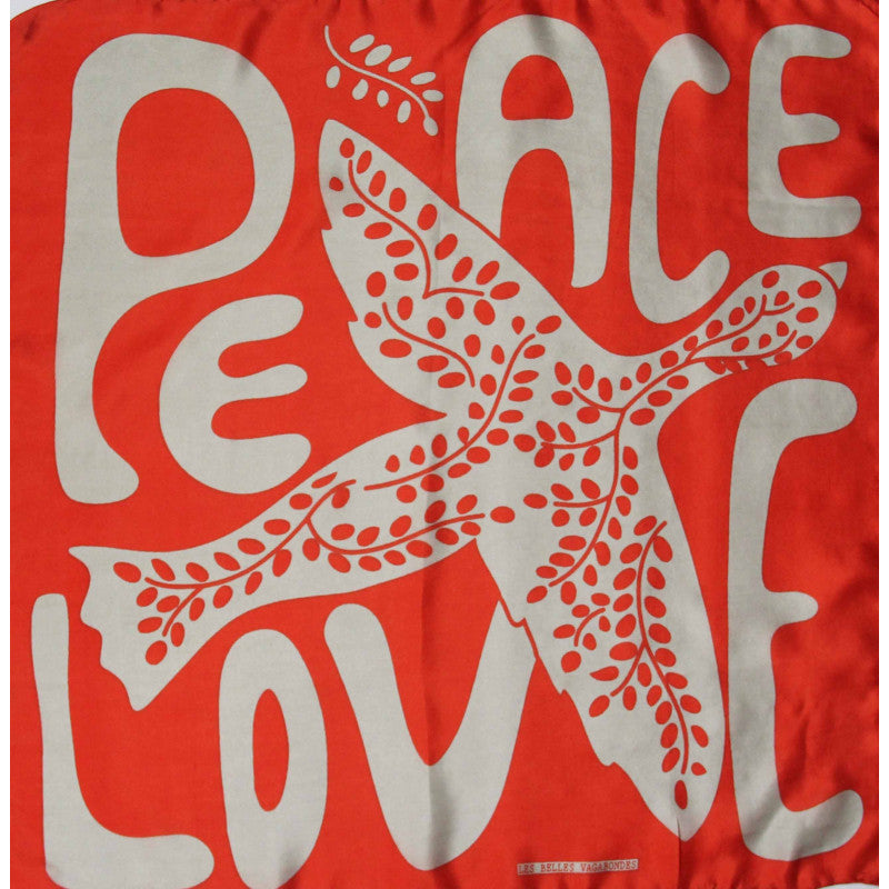 Foulard Peace and Love - Orange