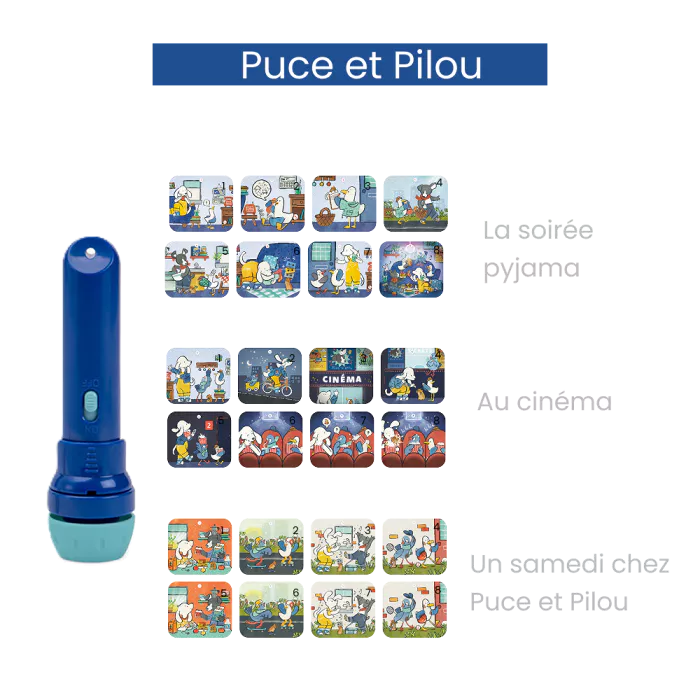 Lampe à histoires Puce & Pilou - Moulin Roty