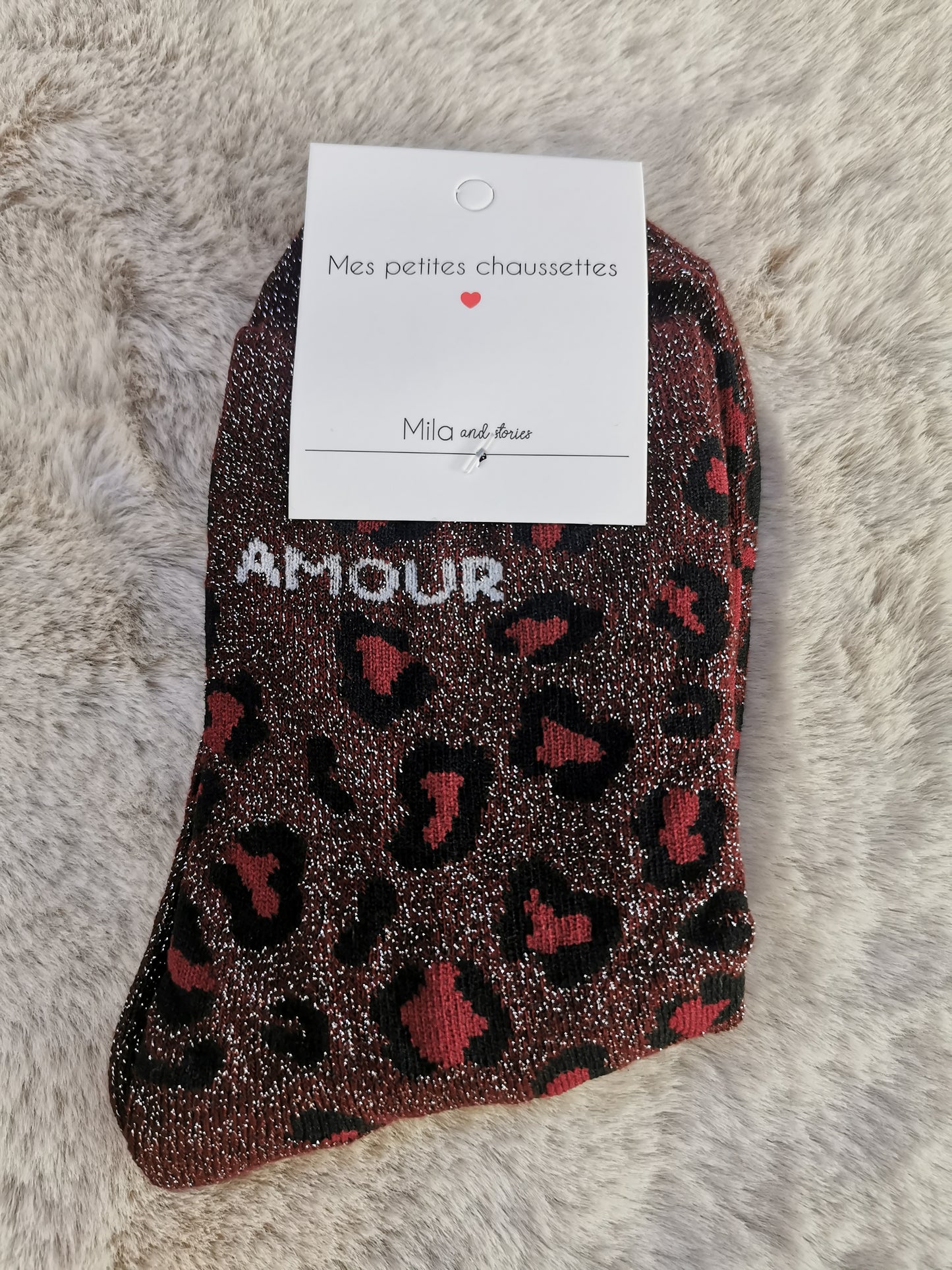 Chaussettes AMOUR LEOPARD
