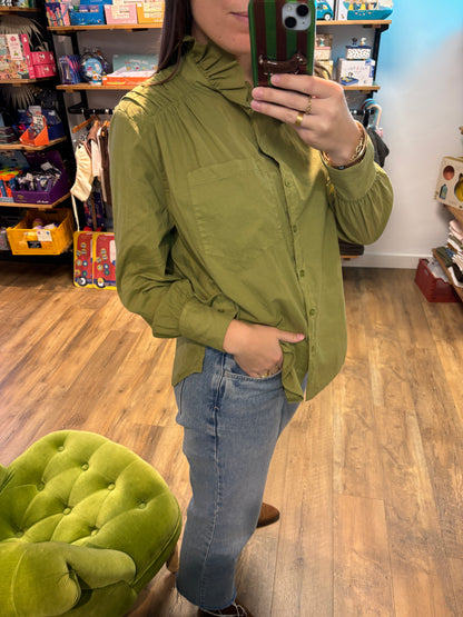 Blouse à col à volants « Lola » : VERT