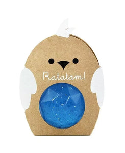 Balle rebondissante oiseau - PAILLETTES BLEU