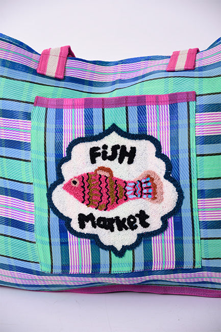 Grand Cabas Canvas - VERT FISH MARKET
