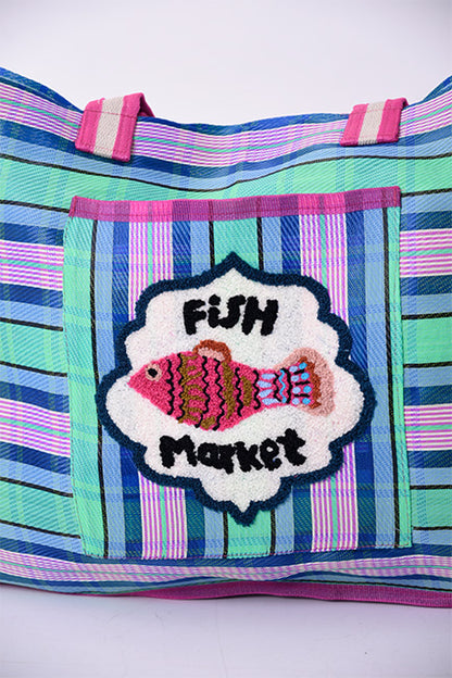 Grand Cabas Canvas - VERT FISH MARKET