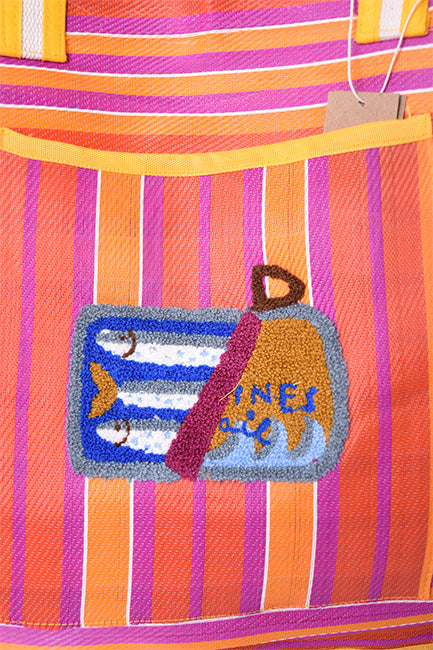 Grand Cabas Canvas - ORANGE SARDINES