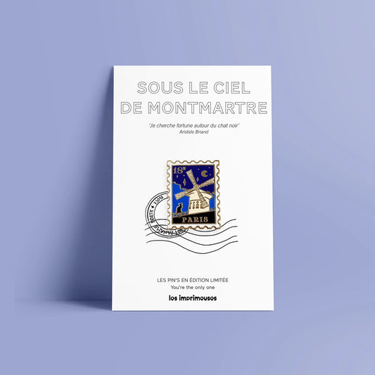 Pin's Timbre Paris 18e - Sous le ciel de Montmartre