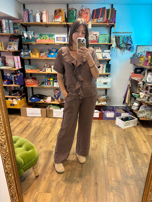Pantalon lin MOKA - K31299
