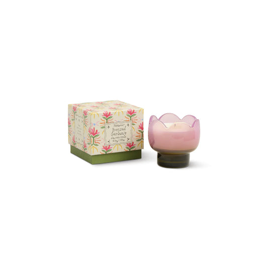 Bougie TULIPE - VIOLET & VERT