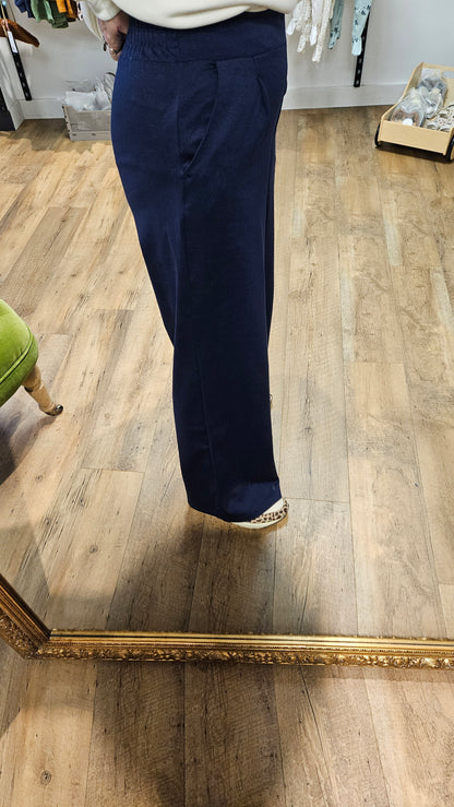 Pantalon MARITIME BLUE - IHKATE SUS LONG WIDE PA2