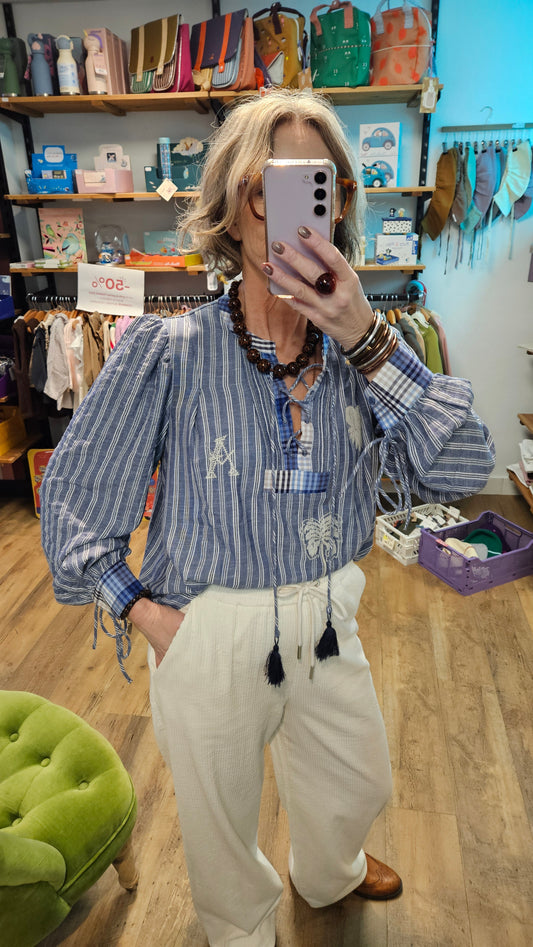 Chemise RAYURE BLEUE - Louna