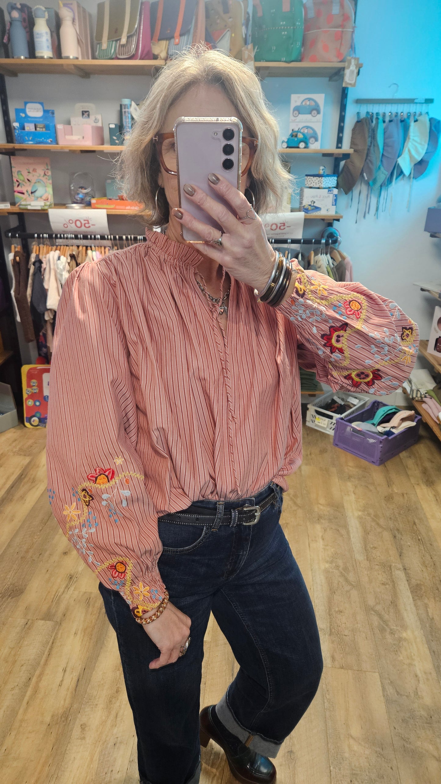 Chemise RAYURE BRIQUE - Dane