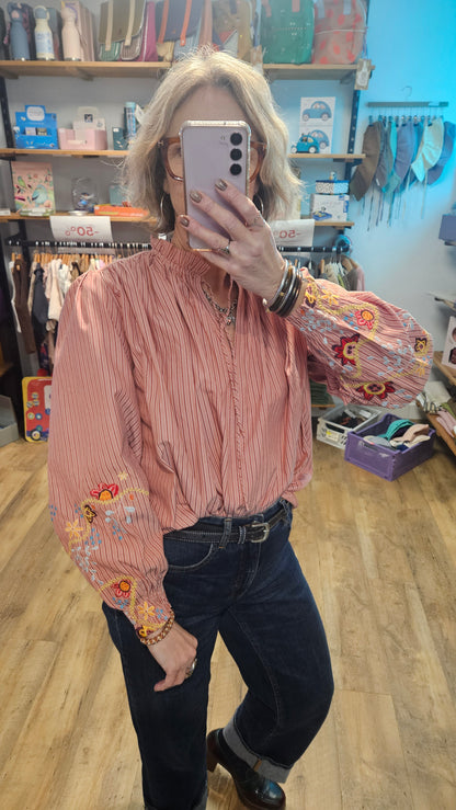 Chemise RAYURE BRIQUE - Dane