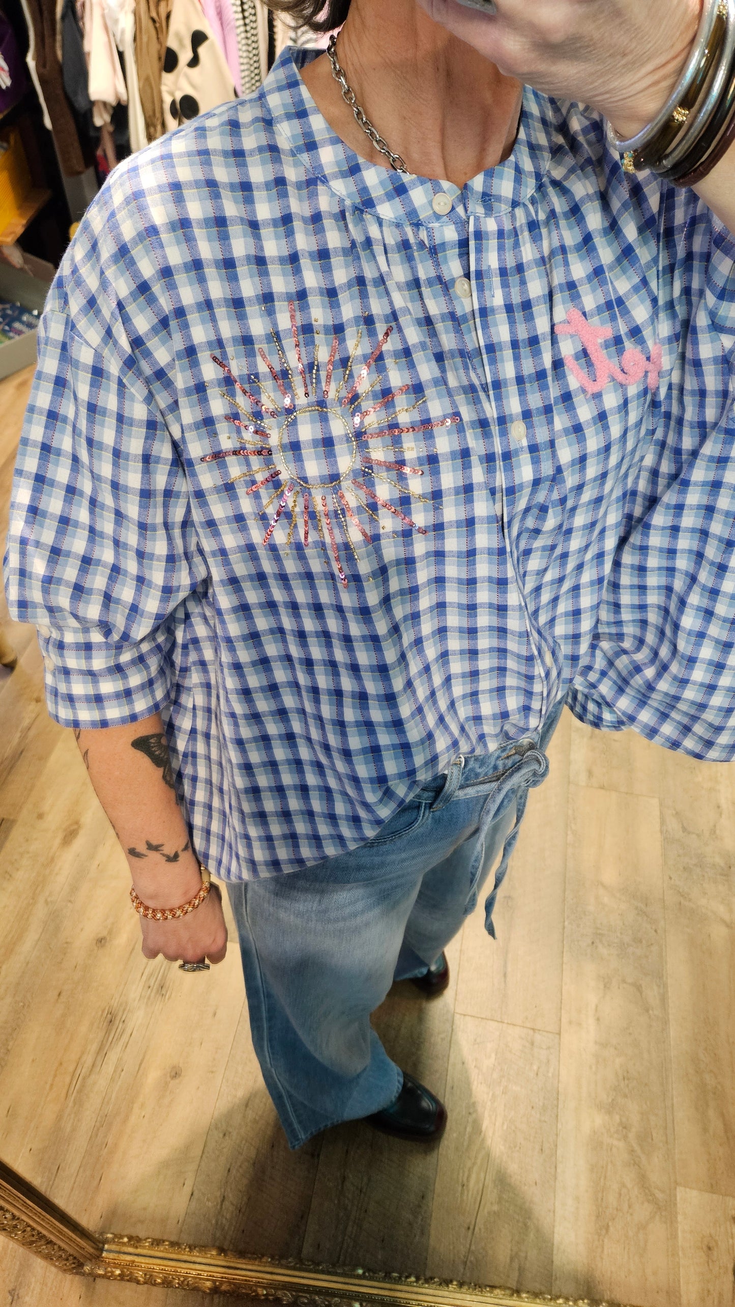 Chemise VICHY BLEU - Simone