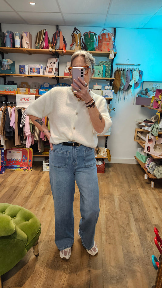 Jeans Wide "Nolia" - Bleu Clair