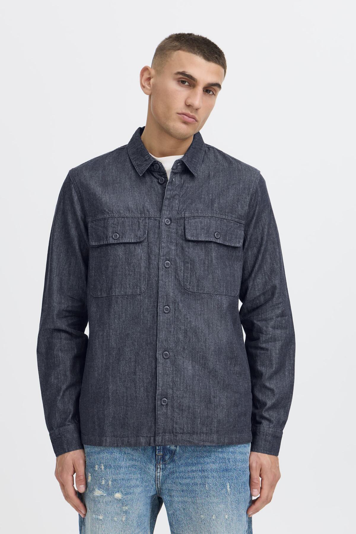Chemise MIDDLE BLUE DENIM - SDROGUE