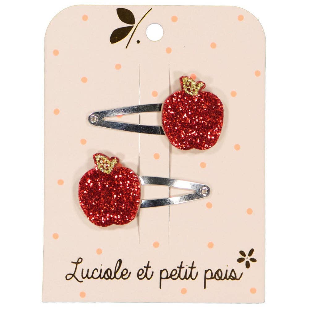 Barrettes pomme (paire)
