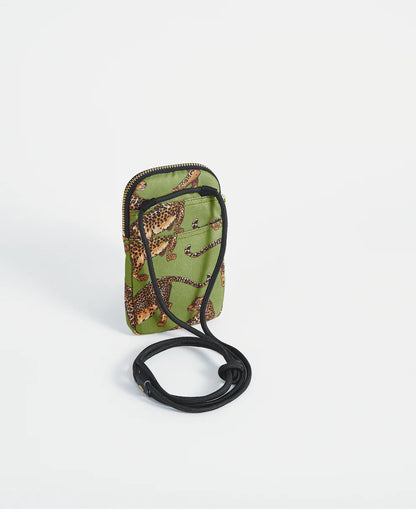 Pochette téléphone OLIVE LEOPARD - WOUF