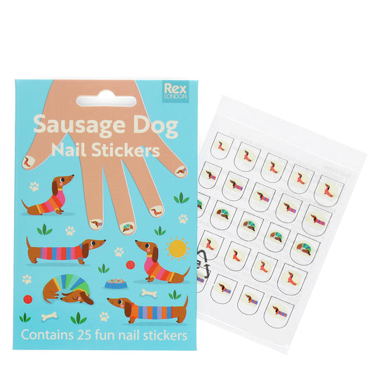 Autocollants ONGLES - Sunny Sausage Dog