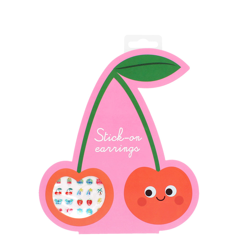Boucles d'oreilles adhésives - Cerise
