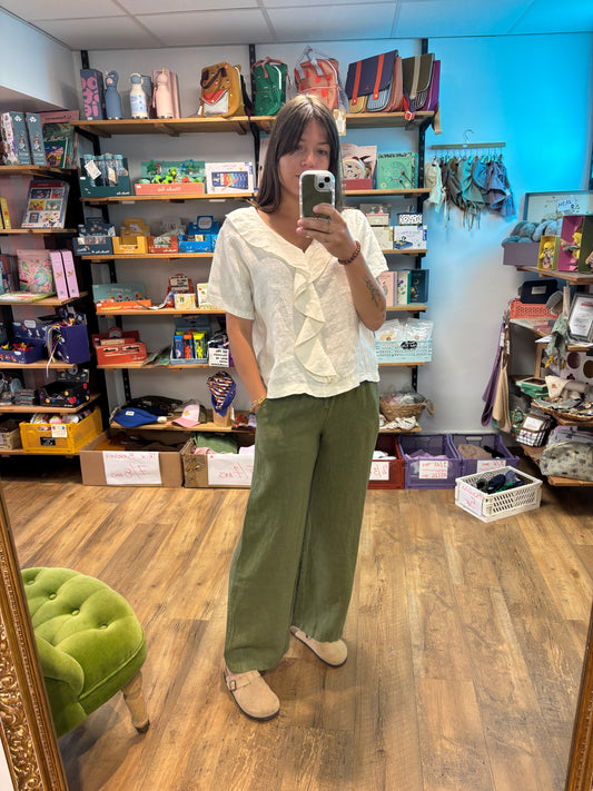 Pantalon lin FROG - K31299