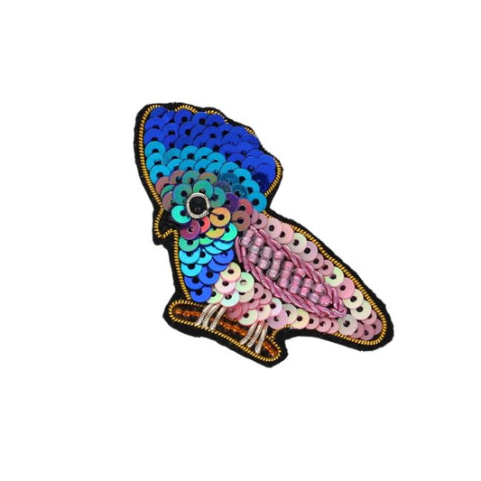 Broche Cacatoès Rose et Bleu