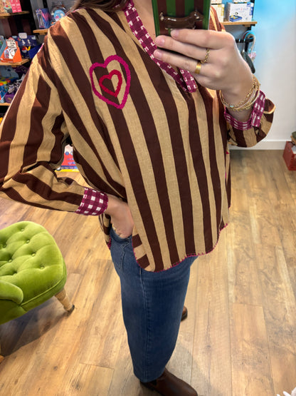 Blouse MARRON & BORDEAUX - 8925