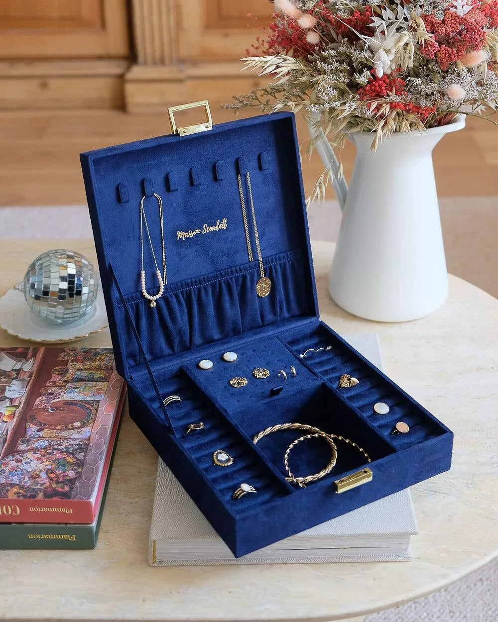 Boîte à bijoux ANNE - BLEU MARINE