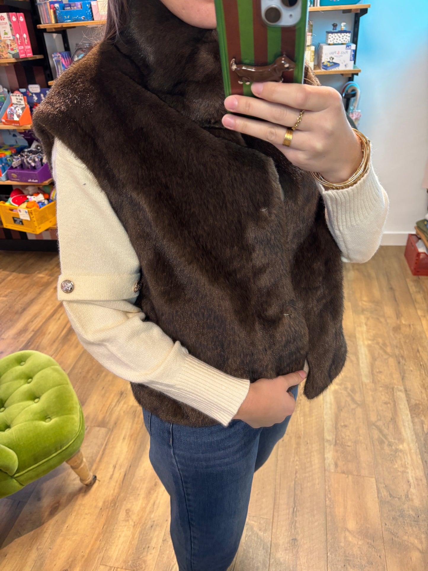 Veste sans manche MARRON - 3303