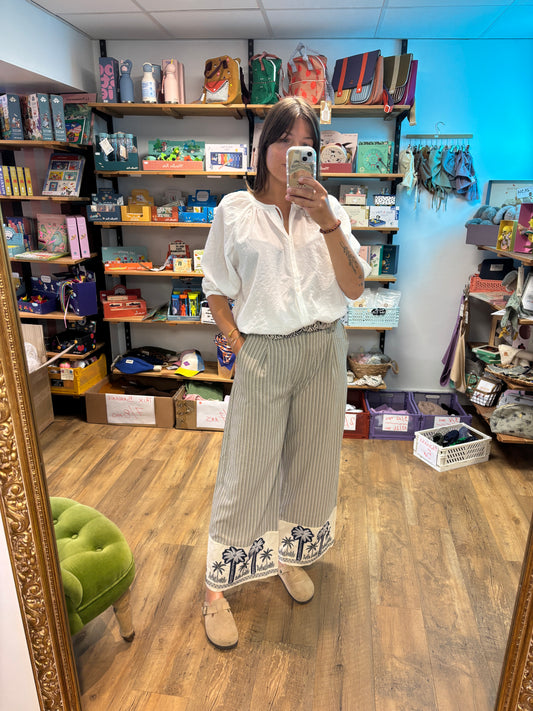 Pantalon RAYURES BEIGES - Camille