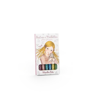 6 feutres à paillette Les Rosalies - Moulin Roty