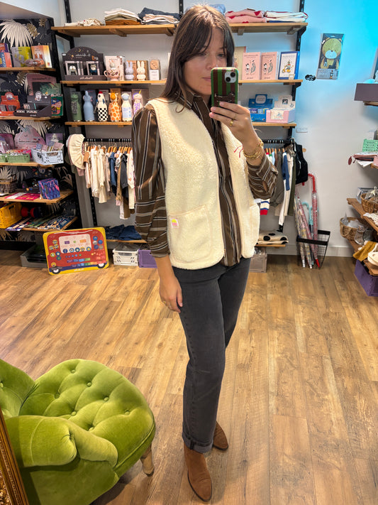 Veste sans manche ECRU - Lucien